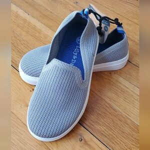 Lily & Dan Kids Gray and Blue Slip-On Sneakers